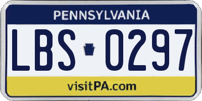 PA license plate LBS0297