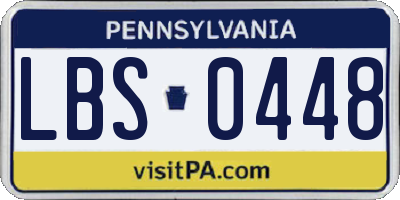 PA license plate LBS0448