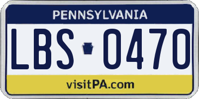 PA license plate LBS0470