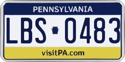 PA license plate LBS0483
