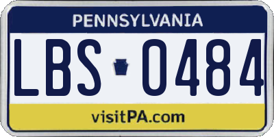 PA license plate LBS0484