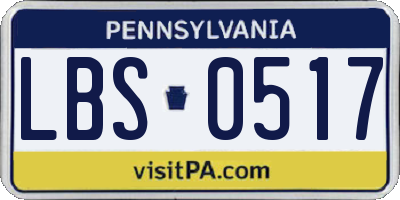 PA license plate LBS0517