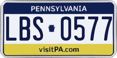 PA license plate LBS0577