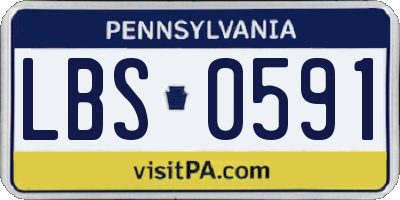 PA license plate LBS0591