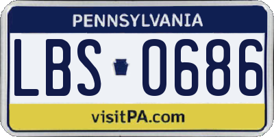 PA license plate LBS0686