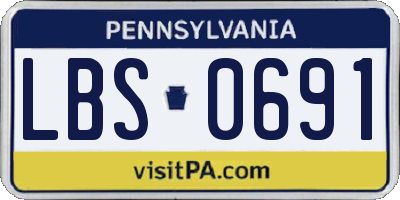 PA license plate LBS0691