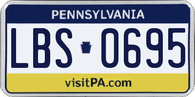 PA license plate LBS0695