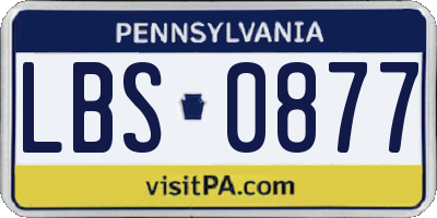 PA license plate LBS0877