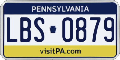 PA license plate LBS0879