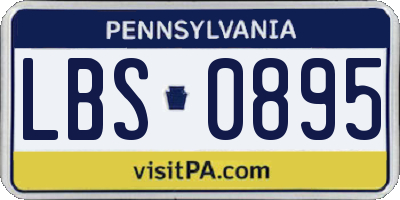 PA license plate LBS0895
