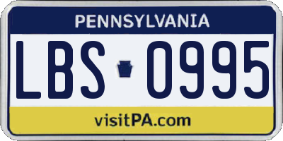 PA license plate LBS0995