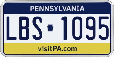 PA license plate LBS1095