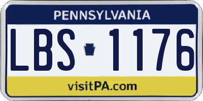 PA license plate LBS1176