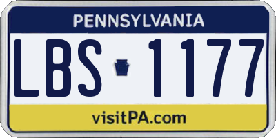 PA license plate LBS1177