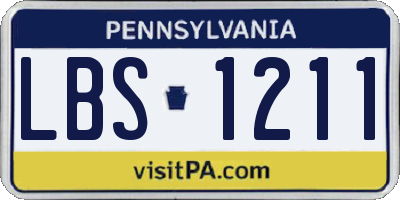 PA license plate LBS1211
