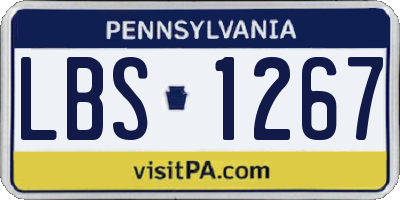 PA license plate LBS1267
