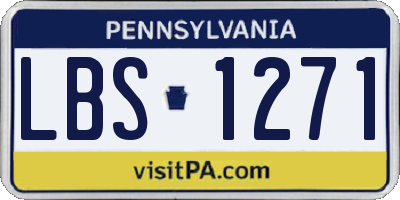 PA license plate LBS1271