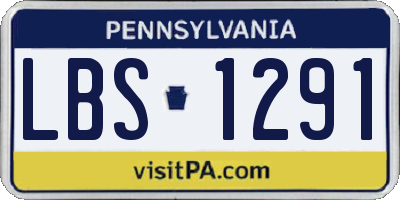 PA license plate LBS1291
