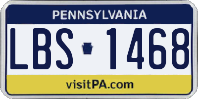 PA license plate LBS1468