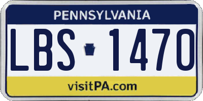 PA license plate LBS1470