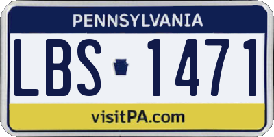 PA license plate LBS1471