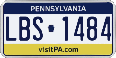 PA license plate LBS1484