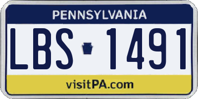 PA license plate LBS1491
