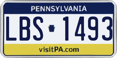 PA license plate LBS1493