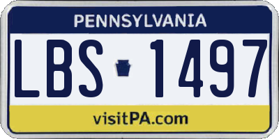 PA license plate LBS1497