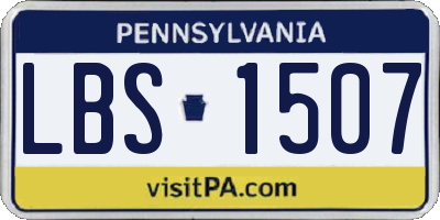 PA license plate LBS1507