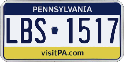 PA license plate LBS1517