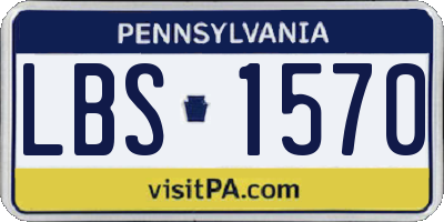 PA license plate LBS1570