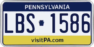 PA license plate LBS1586