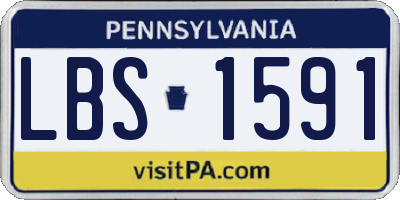 PA license plate LBS1591