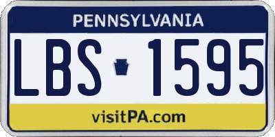 PA license plate LBS1595
