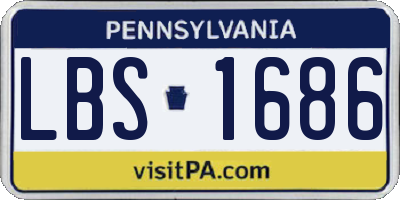 PA license plate LBS1686
