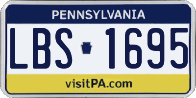 PA license plate LBS1695