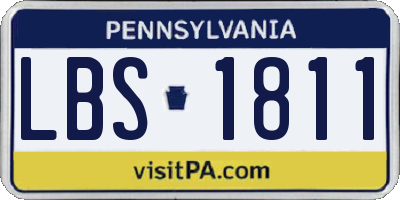 PA license plate LBS1811
