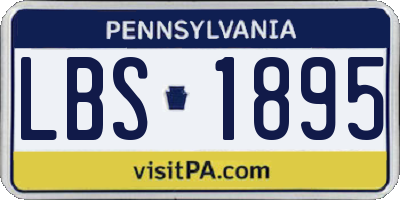 PA license plate LBS1895