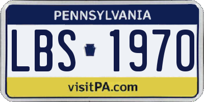 PA license plate LBS1970