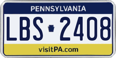 PA license plate LBS2408