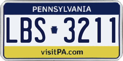 PA license plate LBS3211