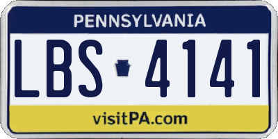PA license plate LBS4141