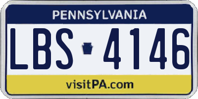 PA license plate LBS4146