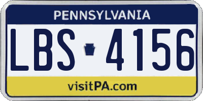 PA license plate LBS4156