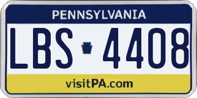 PA license plate LBS4408