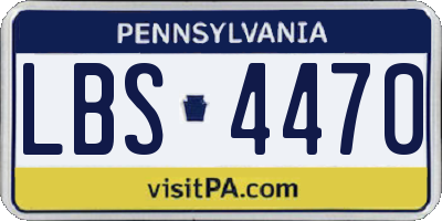 PA license plate LBS4470