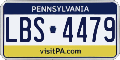 PA license plate LBS4479