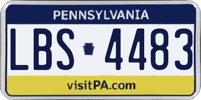 PA license plate LBS4483