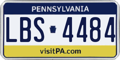 PA license plate LBS4484